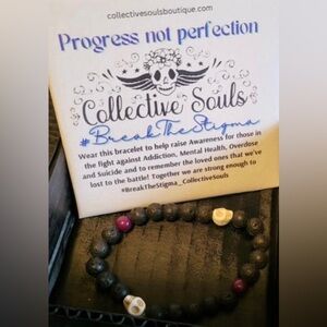 #BreakTheStigma_CollectiveSouls “Progress Not Perfection” Bracelet unisex